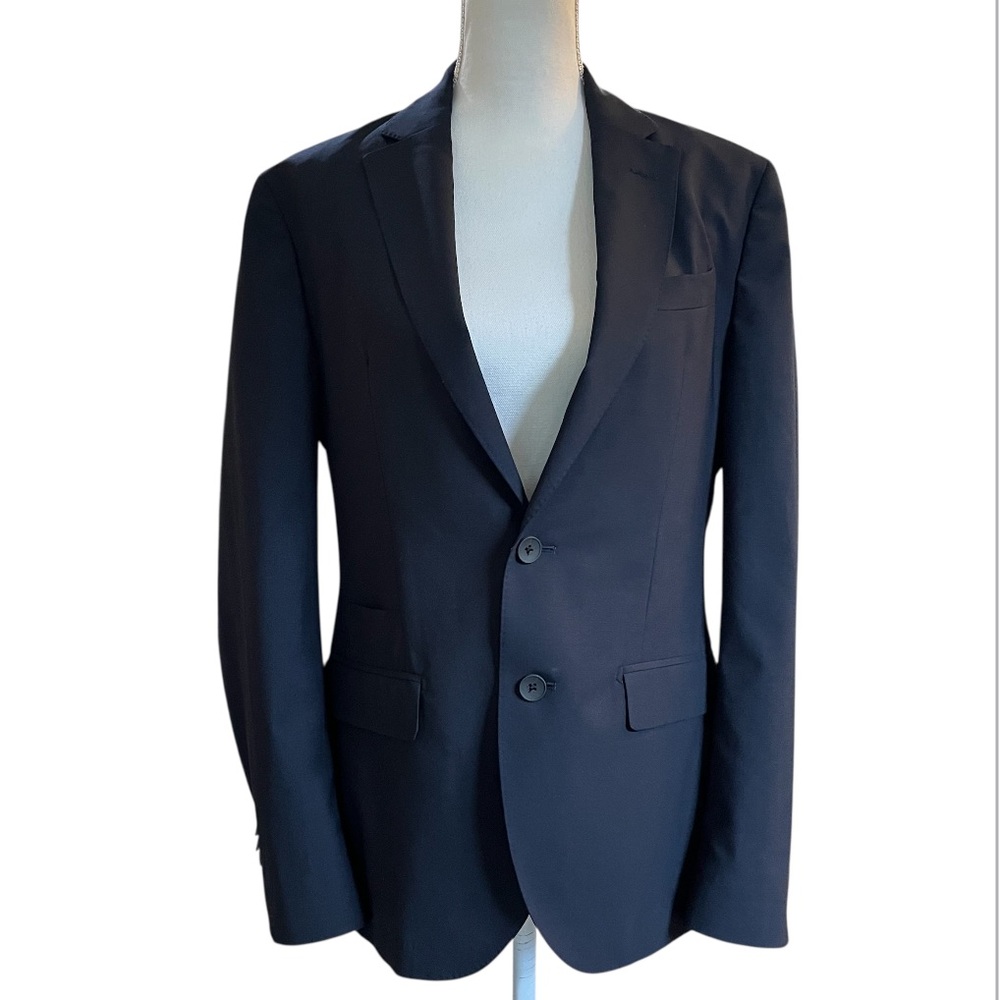 Massimo Dutti City Navy Blue Suit Jacket
